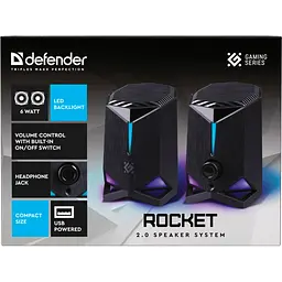 Акустична система Defender Rocket 6Вт USB Black (65094) - мініатюра 7