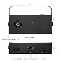 Ультрафіолетовий світлодіодний прожектор Big LEDUV DMX18 3W - мініатюра 4