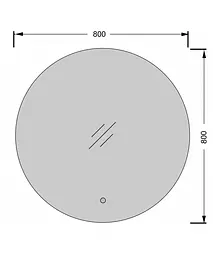 Дзеркало Мойдодир Eclipse 80x80 S з LED підсвіткою та сенсором - мініатюра 6