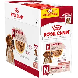 Уцінка. Набір вологий корм Royal Canin Medium Adult для дорослих собак середніх порід 1.4 кг (10 шт. х 140 г) 