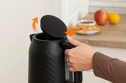Електрочайник Gorenje 1.7 л Strix контроль чорний матовий kuh0015340 - мініатюра 3