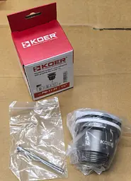 Донний клапан для раковини Koer PW-11-07 універсальний Click-Clack 1 1/4″ Графіт KR5793 - мініатюра 3