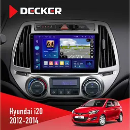 Штатная магнитола Hyundai i20 2012-2014 Decker D9-009 4x64, DSP, 4G, 2k Decker (НФ-00008231)
