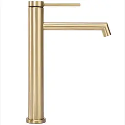 Змішувач для умивальника Rea Foss brushed gold високий REA-B5319, Золотий - мініатюра 2