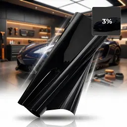 Тонувальна плівка Професійна VLT 3% IR 60% UV 90% Ширина 75 см Довжина 1 Метр Антицарапка (AS03)