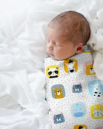 Пелюшки дитячі багаторазові Cosas Color Animals CS2 2 шт 80х100 см (Бязь_ЗвіріРамки_ЗорепадЖовтий) - мініатюра 4