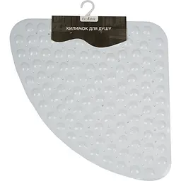 Килимок для душу трикутний Eco Fabric Сфери 72х51 см білий (7251-002) - мініатюра 3