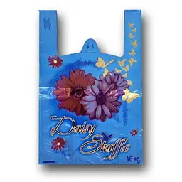 Пакет майка з малюнком поліетиленова 29х46 GS "Daisy Shuffle" синя 250 шт/уп. - мініатюра 3