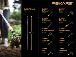 Тримач чорний Fiskars QuikFit (L) 1.56 м 136001 (1000661) - мініатюра 4
