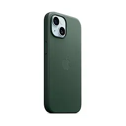 Чехол для Apple iPhone 15, FineWoven Case with MagSafe, зеленый, защитная накладка из материала FineWoven, противоударный, для iPhone, защита всего корпуса, поддержка беспроводной зарядки и MagSafe, (ARM71975) - мініатюра 2