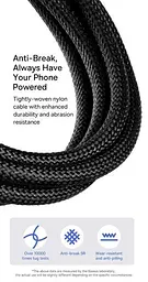 Кабель зарядний Baseus USB - Lightning 2.4A Fast Charging Cable for iPhone 1 м Black (CAJY010701) - мініатюра 8