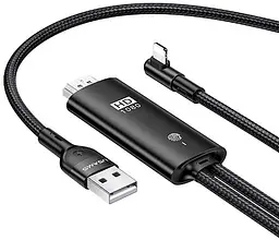 Кабель Usams US-SJ442 U53 Lightning to HDMI Cable 2m Black