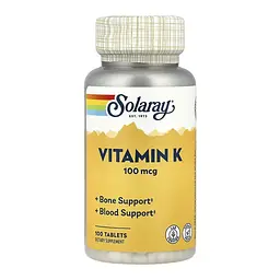 Вітамін K 100 мкг Solaray (Vitamin K-1) - 100 таблеток