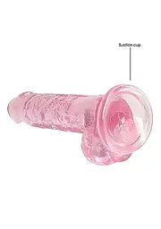 Реалістичний фалоімітатор RealRock With Balls 7" 19 см рожевий - мініатюра 5