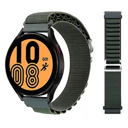Ремінець для Xiaomi Amazfit Bip Bip Lite Bip U Bip 1S Bip 3 - темно-зелений Watchbands NormalCloth Wave ширина кріплення 20мм нейлоновий (W26-0WB20712975) - мініатюра 4