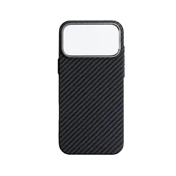 Карбоновый чехол для Apple iPhone 17 Pro Max, LikeCarbon2 MagCase, черный, тонкий защитный чехол-панель из поликарбоната с магнитами N52, MagSafe, противоударный, совместим с беспроводной зарядкой, приподнятые края для защиты камеры, ArmorStandart (ARM86259)