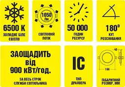 Світильник стельовий Work's LED WAL2036-15W 6500К 15W (125727) - мініатюра 3