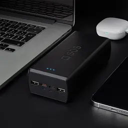 Універсальна мобільна батарея SBS 30000mAh 20W PD, QC, 2xUSB-A, 2xUSB-C Чорний - мініатюра 4