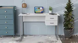 Комп'ютерний стіл Ferrum-decor Таккота 75x140x70 сірий ДСП Білий 16мм (FRD-102348) - мініатюра 5