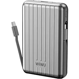 Зовнішній акумулятор WiWU PP04 Trunk Series Magnetic Wireless 20000mAh 22.5W Silver (6936686410847) [104338] - мініатюра 2