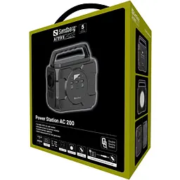 Зарядна станція Sandberg AC 200 (173 Вт/г) 200W, Type-C in/out 100W, Li-ion, ліхтарик 4Вт - мініатюра 6