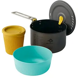 Набір посуду Sea to Summit Frontier UL One Pot Cook Set S, на 1 персону (каструля 1,3 л+миска S+чашка) Різнокольоровий
