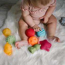Набір розвиваючих сенсорних м'ячів та тваринок BabyOno 6 шт - мініатюра 3