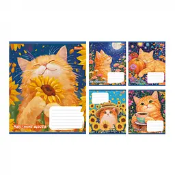 Набір зошитів 1 Вересня Sunny Cat клітинка 12 аркушів 25 шт 768768