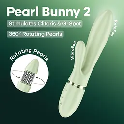 Вибратор-кролик Satisfyer Pearl Bunny 2 Light Green - миниатюра 10