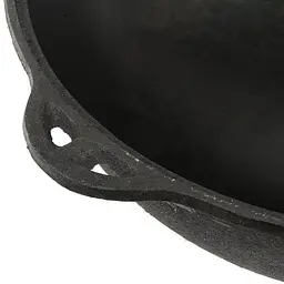 Узбецький казан чавунний шліфований Davr Metall з алюмінієвою кришкою 12 л - мініатюра 4