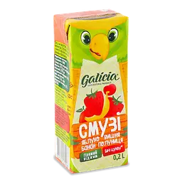 Смузі Galicia Яблуко-вишня-банан-полуниця 200 мл (776688)