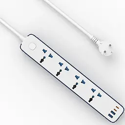 Подовжувач S007 Power Strip PD20W (2USB-A/2C/4xSocket) (2 m) White Wiwu teh0029522 - мініатюра 3