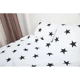 Комплект постільної білизни ТЕП Happy Sleep Duo Morning Star полуторний білий з чорним (2-04008_26624) - мініатюра 2