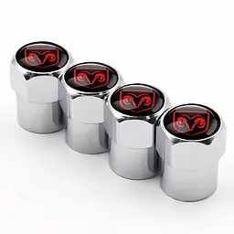 Ковпак вентиля колеса Dodge 4 шт Тюнінг Сірі - мініатюра 3