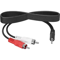 Кабель шнур TCOM 3.5 мм 2 x RCA 3 м
