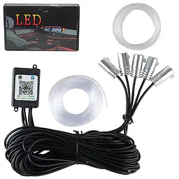 Підсвічування салону амбіентне LED 12V Multicolor 5 шт. (AL02-RGB-APP-5)