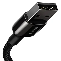 Дата кабель Baseus Tungsten Gold USB to Lightning Cable 2.4A (2m) (CALWJ-A0) Black - мініатюра 5