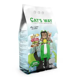 Білий бентонітовий наповнювач з ароматом алое вера Cat's Way 10 л