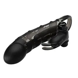 Насадка на член - Pretty Love Cuper Vibrating Penis Sleeve Black - мініатюра 3