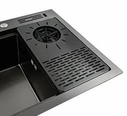 Кухонна мийка Platinum HANDMADE PVD чорна 78*46 (SP000041338) - мініатюра 4