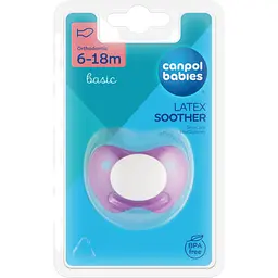 Пустушка Canpol babies Basic латексна анатомічна 6-18 міс. в асортименті (22/426_new) - мініатюра 5