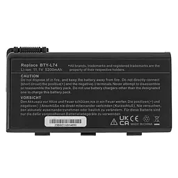 Акумулятор MSI BTY-L74 (CR500, CR600, CR610, CX600, CR620, CX700, CR700, A5000, A6000) 11,1V 5200 mAh Black - мініатюра 3