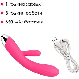 Інтелектуальний вібратор-кролик Svakom Angel Plum Red - мініатюра 4