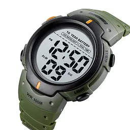 Чоловічий наручний годинник 1560 Green-Orange Skmei acs0030688 - мініатюра 2