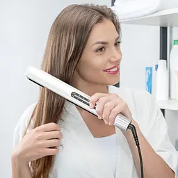 Випрямляч волосся Hoco HP41 Straight and curly hair dual-purpose hair straightener (EU) White - мініатюра 8