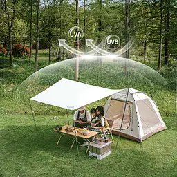 Намет Naturehike Ango Picnic CNK2450WS021 тримісний автоматичний із тентом коричневий - мініатюра 8