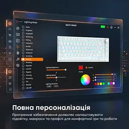 Клавіатура Ajazz AK820 Red Switch White (AK820-R-W) [163666] - мініатюра 12