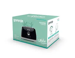 Тостер , 900Вт, пластик-метал, чорний Gorenje teh0025685 - мініатюра 3