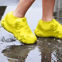 Силіконові водонепроникні бахіли Чохли на взуття WSS1 S Yellow - мініатюра 4