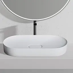Умивальник Rea Iris 71 white matt накладний REA-U4305, Білий матовий - мініатюра 4